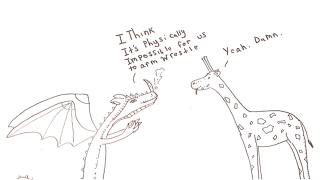 Dragon And Giraffe Forced To Get Along